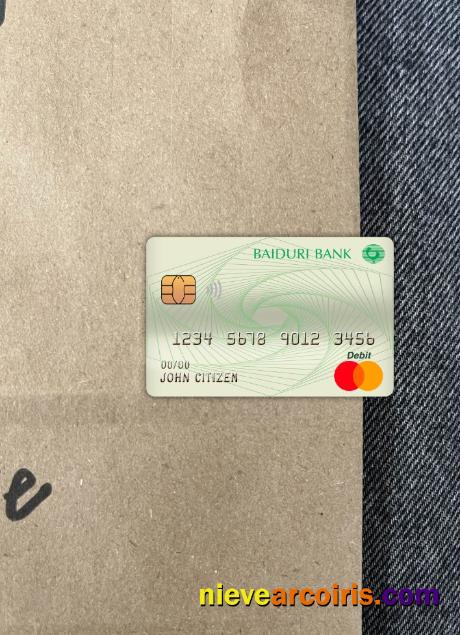 Brunei Baiduri Bank Master Debit Card Photolook Front Preview