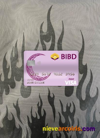Brunei Baiduri Bank Visa Debit Card Photolook Front Sample