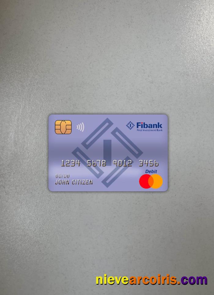 Bulgaria Fibank Bank Master Debit Card Photolook Front Sample
