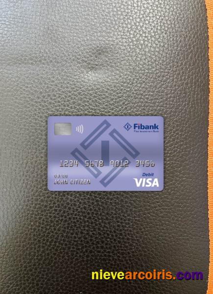 Bulgaria Fibank Bank Visa Debit Card Photolook Front Photolook