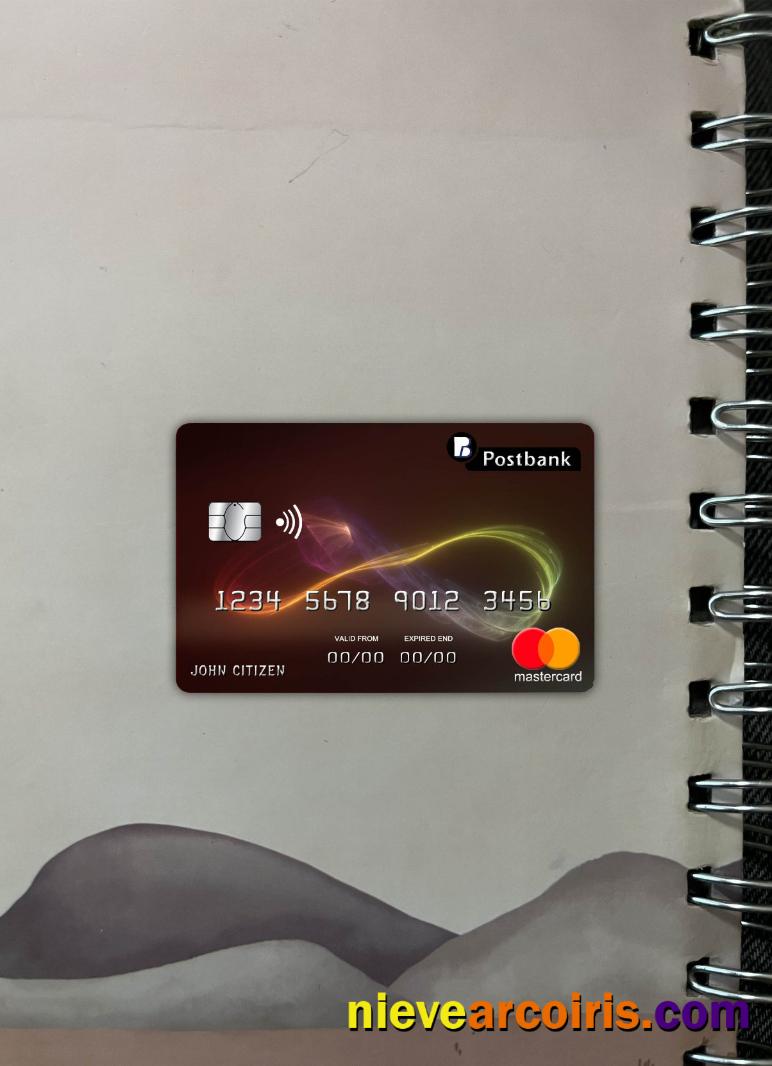 Bulgaria Post Bank Mastercard Photolook Front Template
