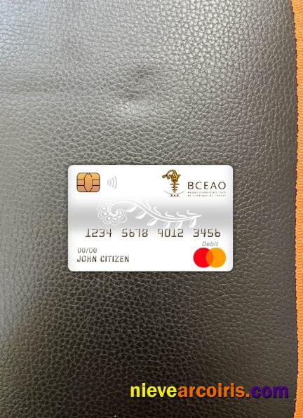 Burkina Faso The Central Bank Of West African States Bank Master Debit Card Photolook Front Sample