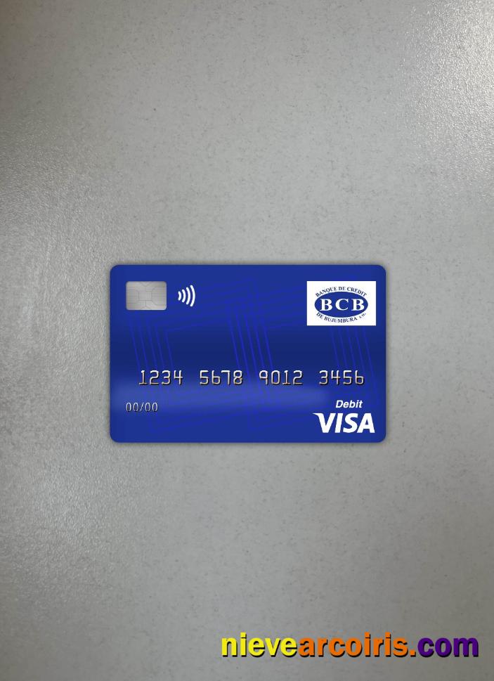 Burundi Credit Bank Of Bujumbura Visa Debit Card Photolook Front Sample