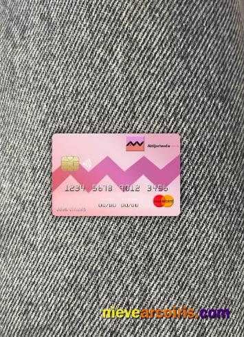 Côte D'Ivoire Attijariwafa Bank Mastercard Photolook Front Template