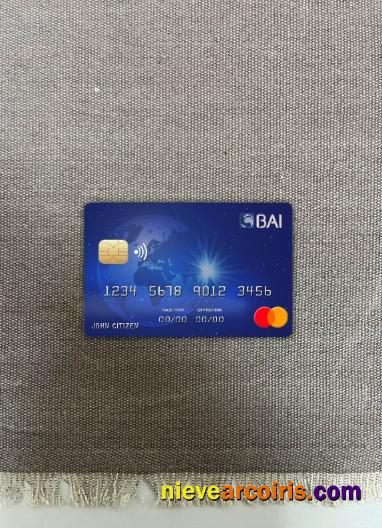 Cabo Verde BAI Bank Mastercard Photolook Front Template