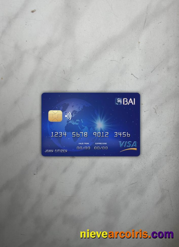 Cabo Verde BAI Bank Visa Card Photolook Front Photolook