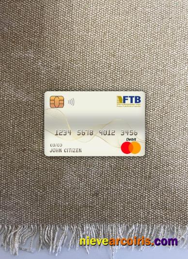 Cambodia Foreign Trade Bank Master Debit Card Photolook Front Template