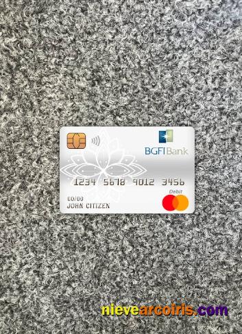 Cameroon BGFI Bank Master Debit Card Photolook Front Template