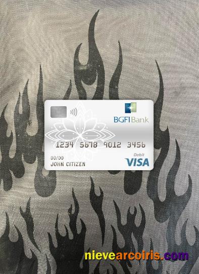 Cameroon BGFI Bank Visa Debit Card Photolook Front Sample