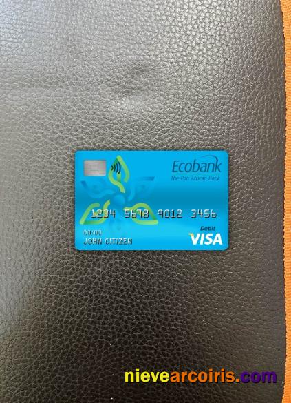 Cameroon Ecobank Bank Visa Debit Card Photolook Front Preview