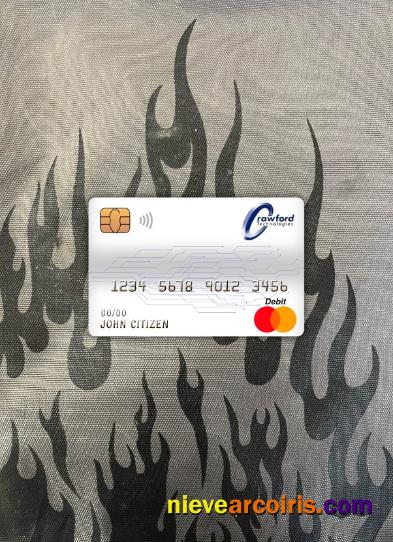 Canada Crawfordtech Bank Master Debit Card Photolook Front Template