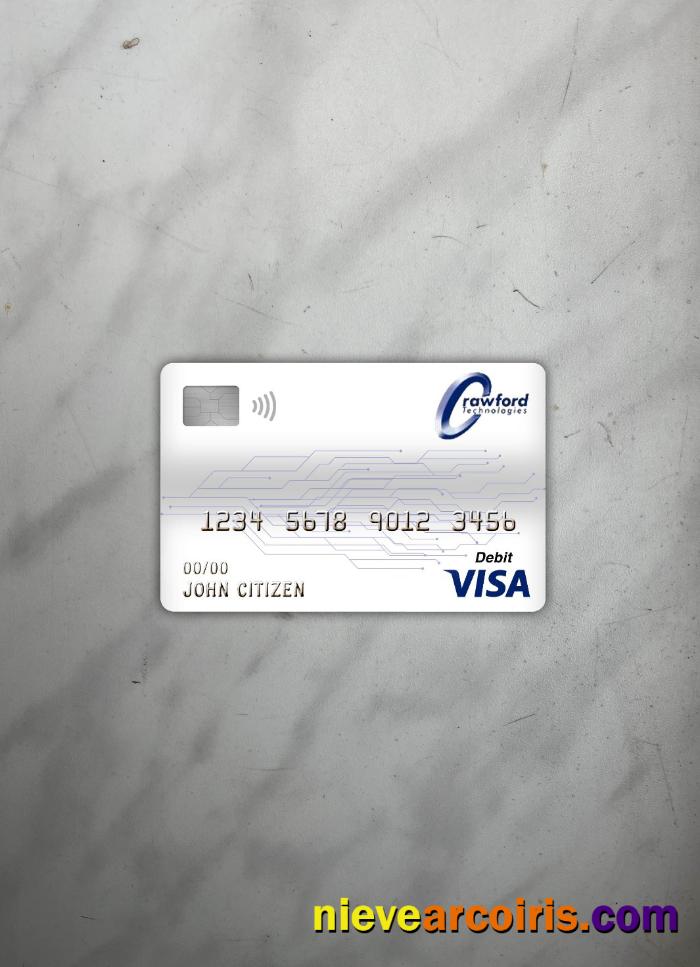 Canada Crawfordtech Bank Visa Debit Card Photolook Front Photolook