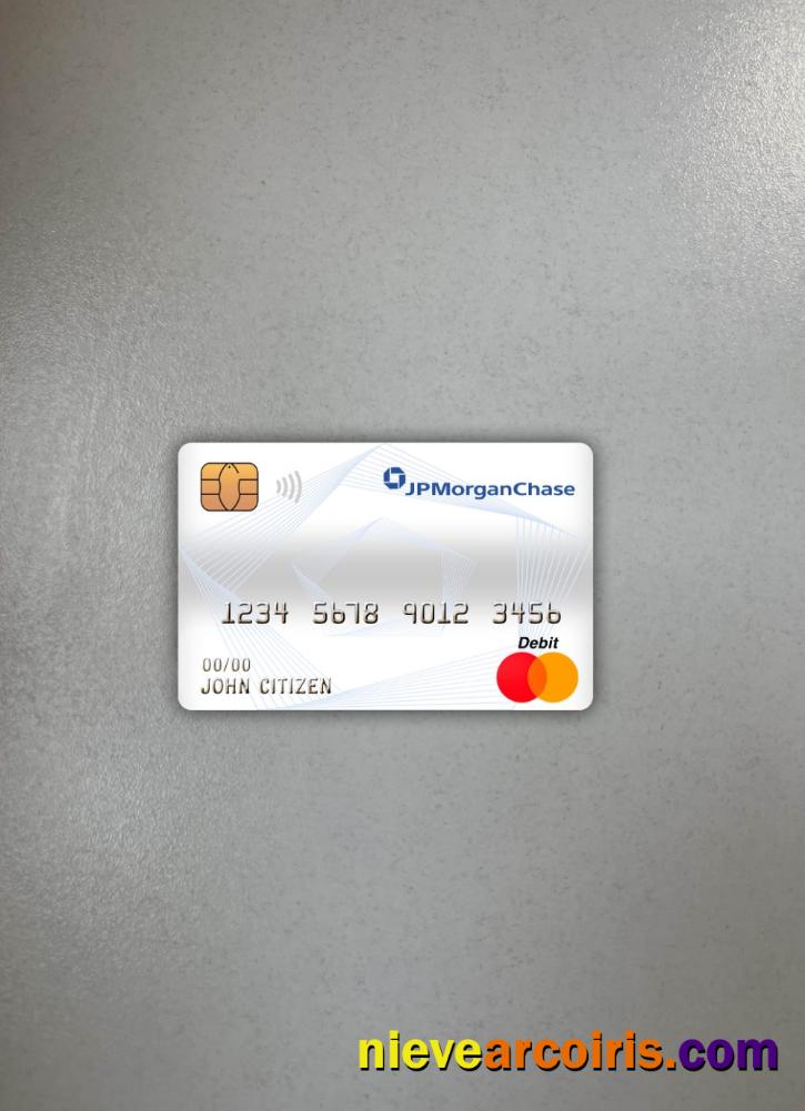 Canada JP Morgan Chase Bank Master Debit Card Photolook Front Sample