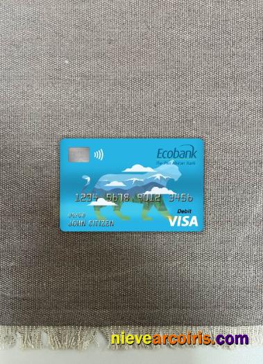 Central African Republic Ecobank Visa Debit Card Photolook Front Template