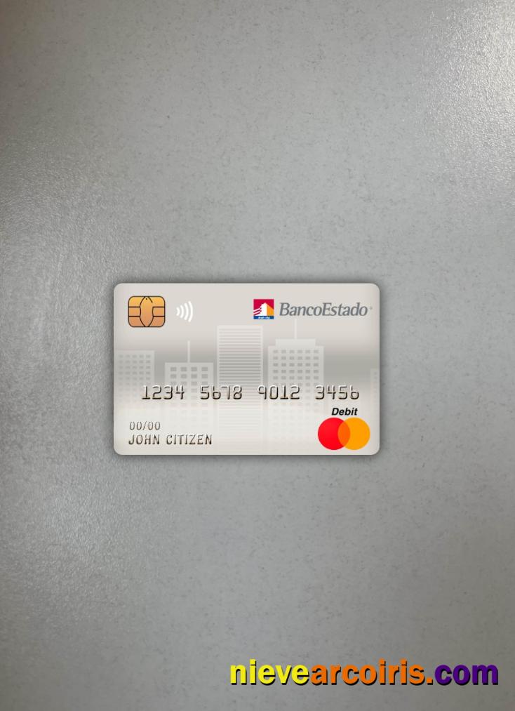 Chile Banco Del Estado De Chile Bank Master Debit Card Photolook Front Sample