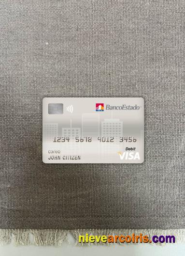 Chile Banco Del Estado De Chile Bank Visa Debit Card Photolook Front Sample