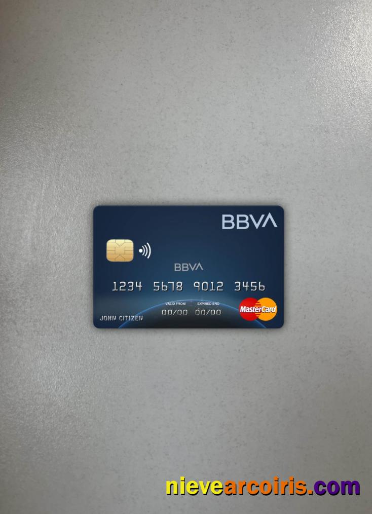 Colombia BBVA Bank Mastercard Photolook Front Sample