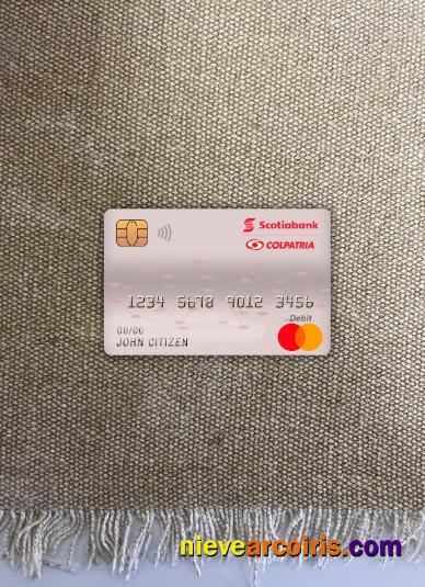 Colombia Scotiabank Colpatria Bank Master Debit Card Photolook Front Sample