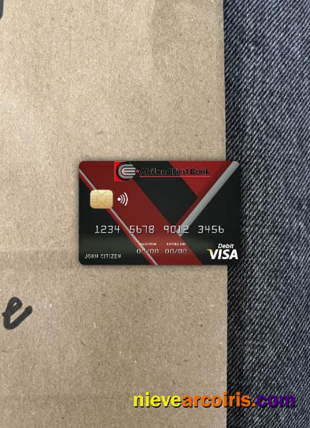 Congo Afriland First Bank Visa Card Photolook Front Sample