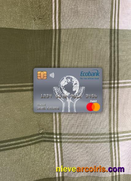 Congo Ecobank Bank Master Debit Card Photolook Front Sample