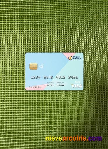 Costa Rica Improsa Bank Visa Card Photolook Front Sample