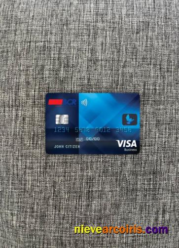 Costa Rica The Bank Of Costa Rica (BCR) Visa Business Card Photolook Front Photolook