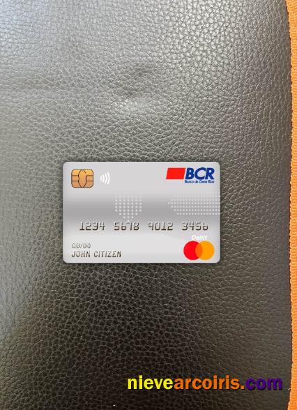 Costa Rica The Bank Of Costa Rica Master Debit Card Photolook Front Preview