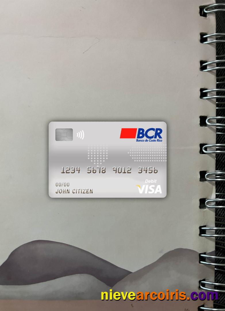Costa Rica The Bank Of Costa Rica Visa Debit Card Photolook Front Sample