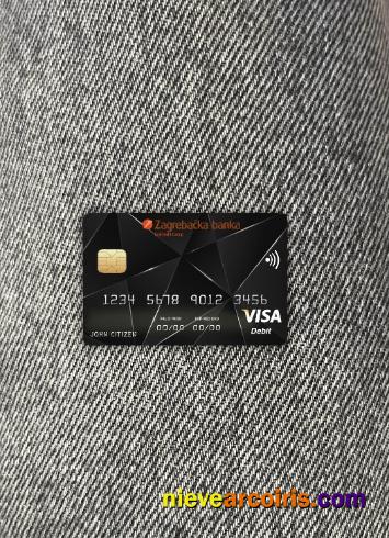 Croatia Zagrebacka Bank Visa Card Photolook Front Template