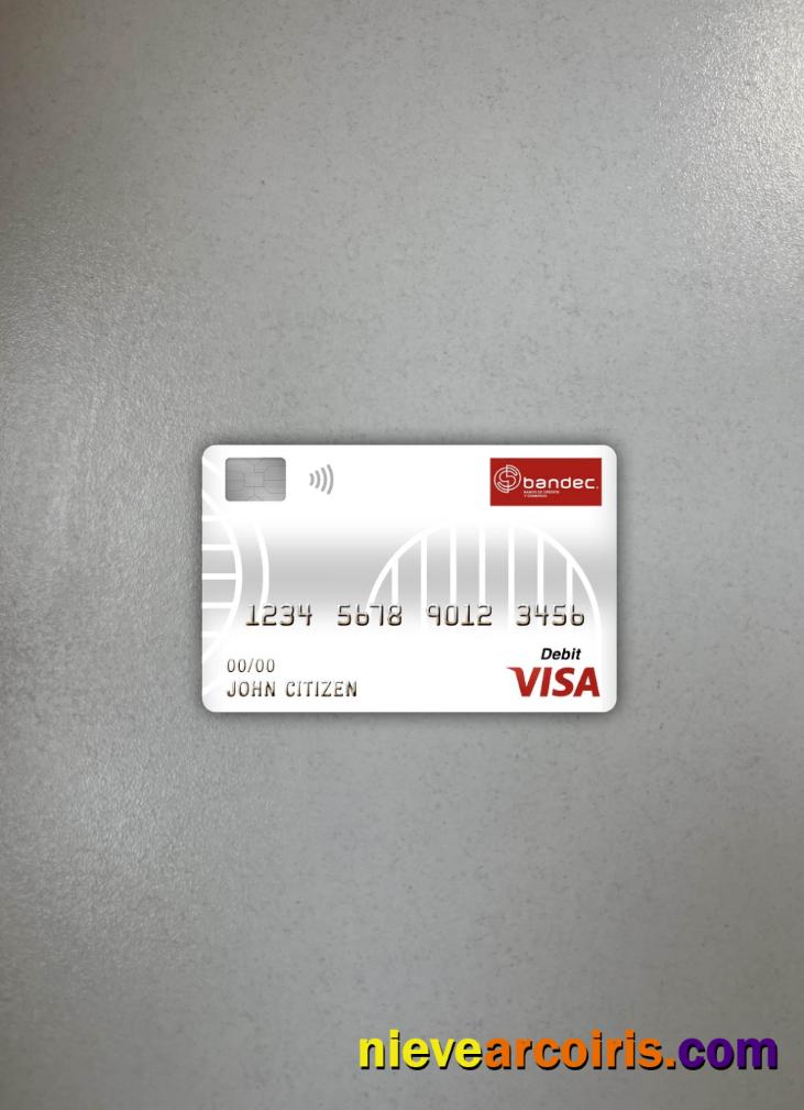 Cuba Bandec Banco De Credito Y Comercio Bank Visa Debit Card Photolook Front Template