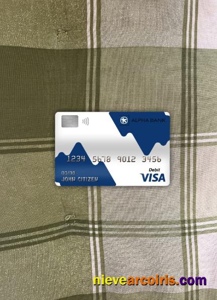 Cyprus Alpha Bank Visa Debit Card Photolook Front Sample