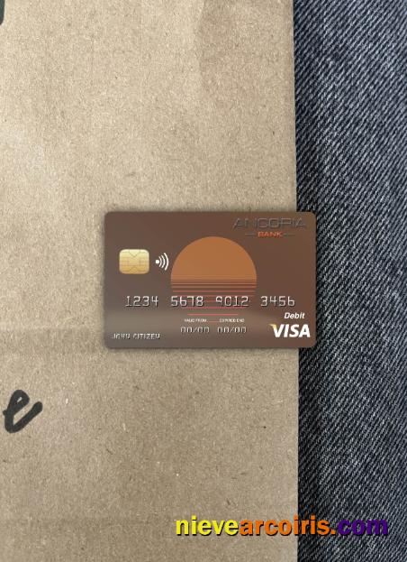 Cyprus Ancoria Bank Visa Card Photolook Front Template
