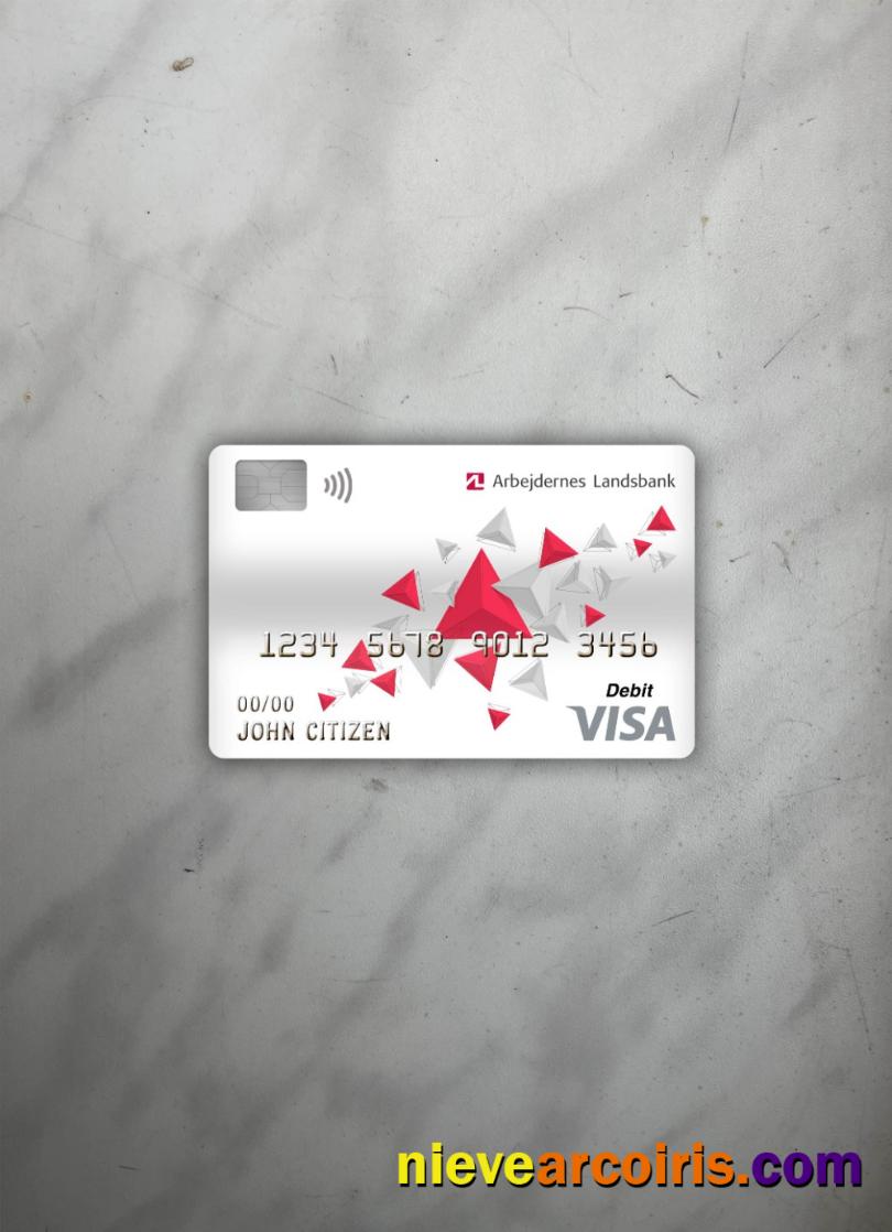 Denmark Arbejdernes Landsbank Bank Visa Debit Card Photolook Front Sample