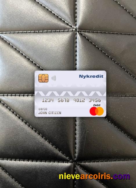 Denmark Nykredit Bank Master Debit Card Photolook Front Template