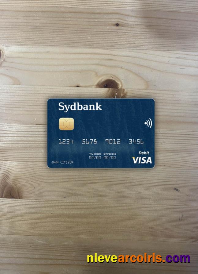 Denmark Sydbank Visa Debit Card Photolook Front Template