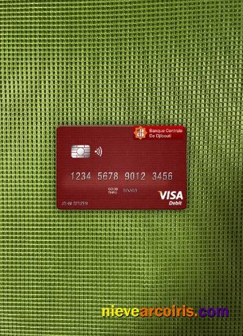 Djibouti Central Bank Of Djibouti Visa Debit Card Photolook Front Photolook
