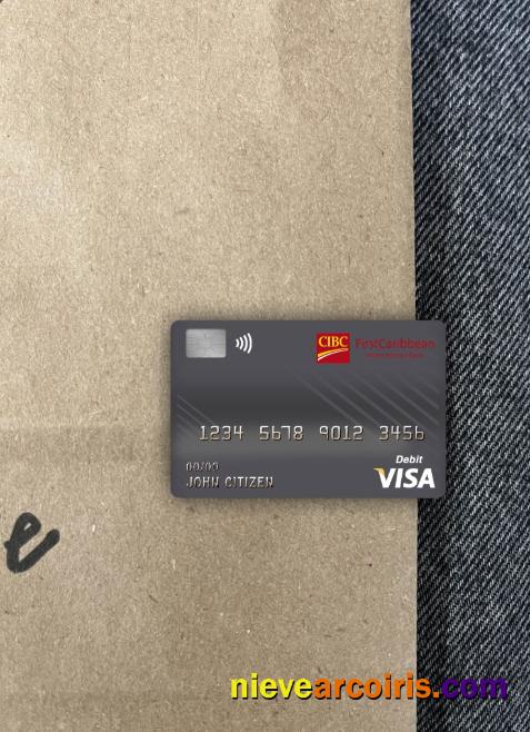 Dominica Cibc First Caribbean International Bank Visa Debit Card Photolook Front Template