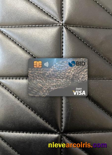 Dominican Republic Banco BID Visa Debit Card Photolook Front Sample