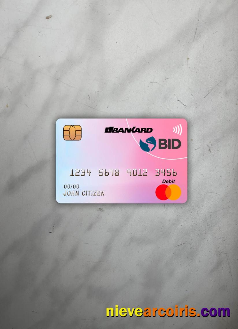 Ecuador Banco Interamericano De Desarrollo (BID) Bank Mastercard Photolook Front Sample