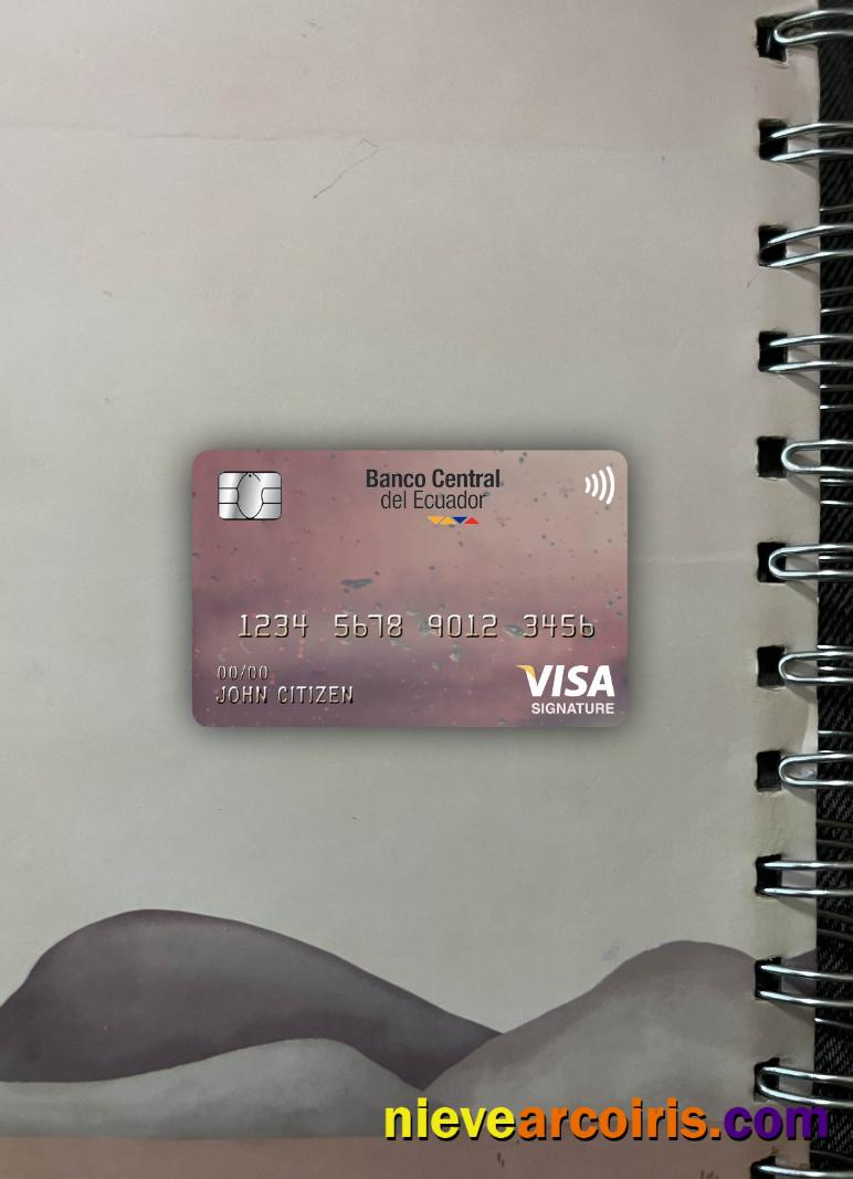 Ecuador Central Bank Visa Signature Card Photolook Front Sample