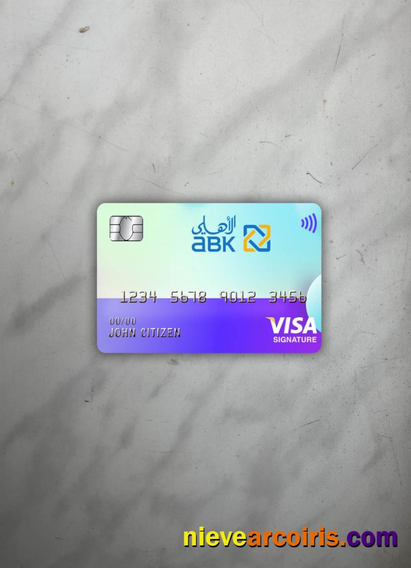Egypt Al Ahli Bank Of Kuwait Visa Signature Photolook Front Preview
