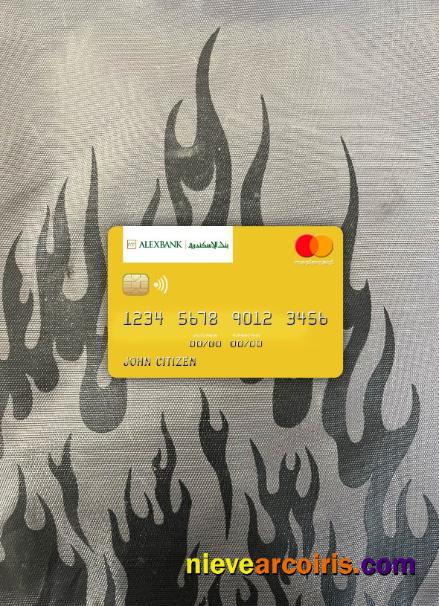 Egypt Bank Of Alexandria Mastercard Photolook Front Template