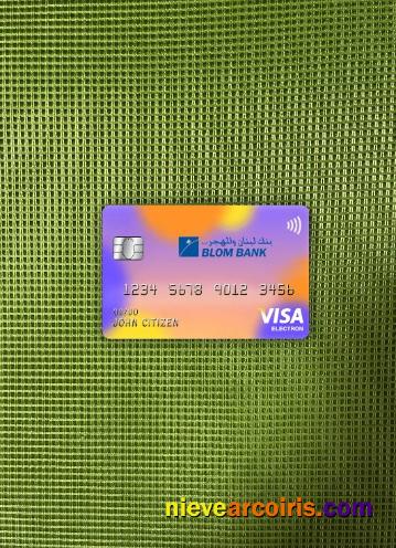Egypt Blom Bank Visa Electron Card Photolook Front Sample