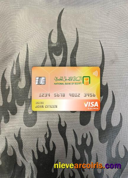 Egypt National Bank Visa Electron Card Photolook Front Photolook