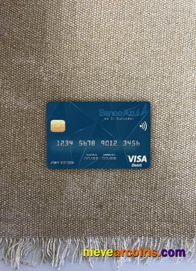 El Salvador Banco Azul De El Salvador Visa Debit Card Photolook Front Template