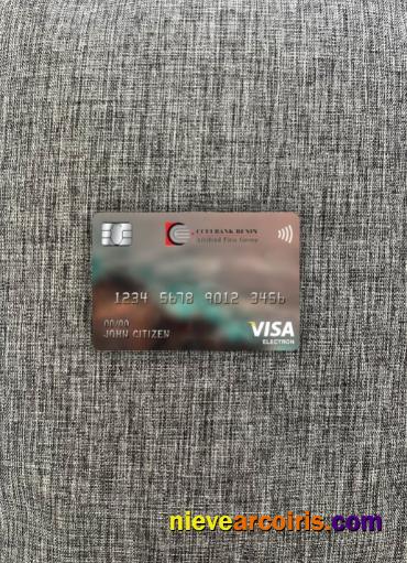 Equatorial Guinea CCEI Bank Visa Electron Card Photolook Front Preview