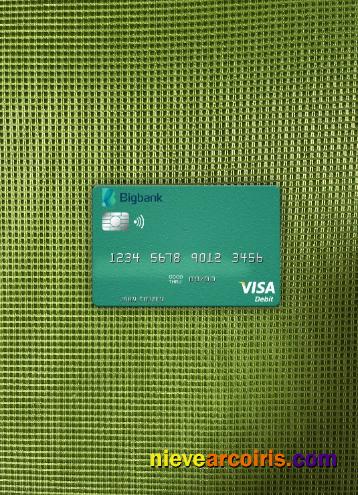 Estonia Bigbank Visa Debit Card Photolook Front Photolook