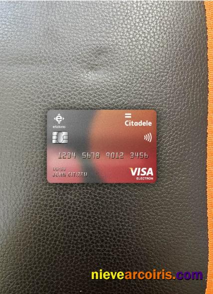 Estonia Citadele Filiale AS Bank Visa Electron Card Photolook Front Sample