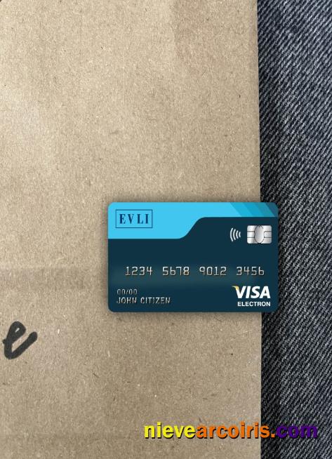Finland Evli Bank Visa Electron Card Photolook Front Template