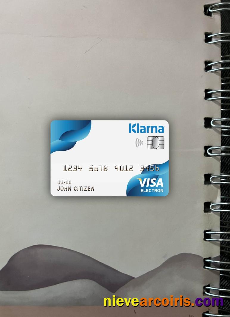 Finland Klarna Bank Visa Electron Card Photolook Front Sample